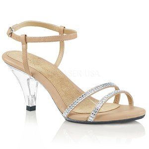 BELLE 316, NUDE METALLIC RHINESTONE